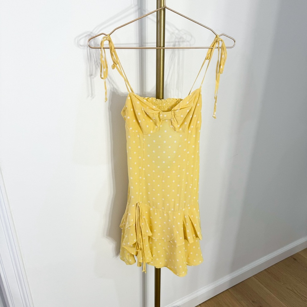For Love and Lemons Limoncello Tiered Ruffle Dress
